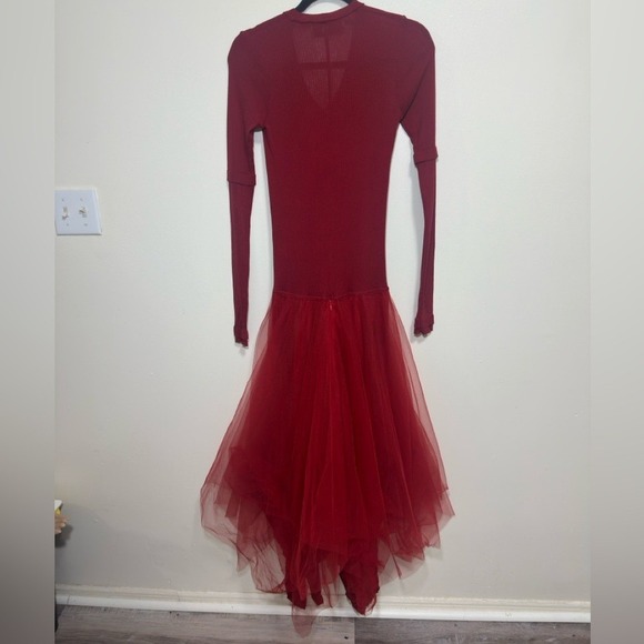 Marc Le Bihan "2 Fake Pieces Dress" Woman Red Dress Size XS - Picture 6 of 11